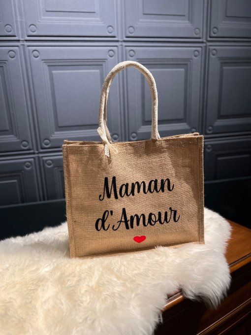 Sac en toile de jute personnalisé 